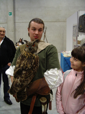 Falconiere, qui con gufo reale